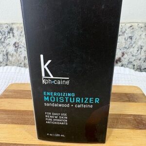 Koh*Caine Men’s Energizing Moisturizer Sandalwood +Caffeine NIB Vegan 4 Oz